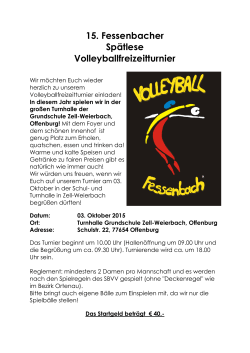 15. Fessenbacher Spätlese Volleyballfreizeitturnier