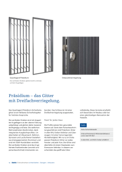 Präsidium – das Gitter mit Dreifachverriegelung.