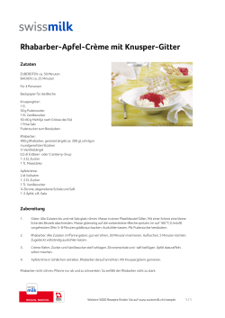 Rhabarber-Apfel-Crème mit Knusper-Gitter