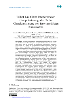 Talbot-Lau Gitter-Interferometer- Computertomografie für die
