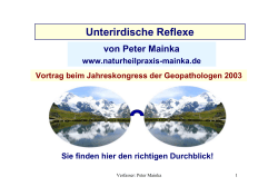 Unterirdische Reflexe - Naturheilpraxis Mainka