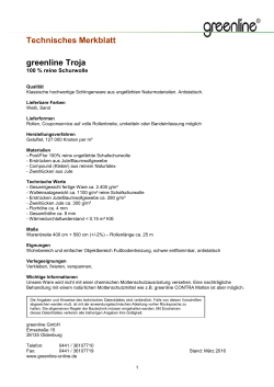 Technisches Merkblatt greenline Troja