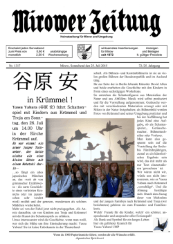 in Kr&uuml;mmel - Mirower Zeitung