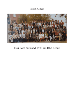 BBz Kleve Das Foto entstand 1973 im Bbz Kleve