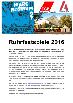 Ruhrfestspiele 2016