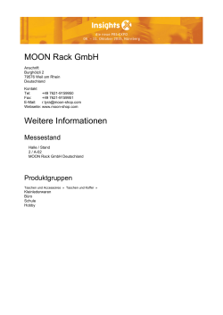 MOON Rack GmbH Weitere Informationen - Aussteller der Insights-X