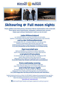 Skitouring & Full moon nights
