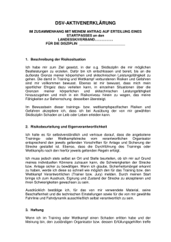 DSV-AKTIVENERKL&Auml;RUNG