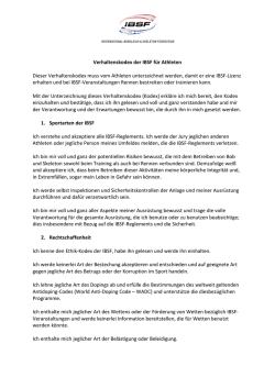 IBSF Code of Conduct D