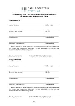 Duopartner II - Carl Bechstein Stiftung