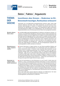 Hindernisse im EU-Binnenmarkt beseitigen, Rechtsschutz verbessern!