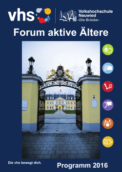 vhs Neuwied Broschüre Forum Aktive Ältere 2016