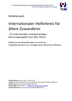 Internationaler Helferkreis f&uuml;r &auml;ltere Zuwanderer