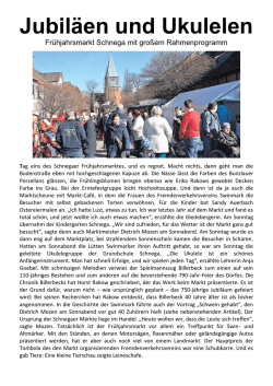 Jubil&auml;en und Ukulelen