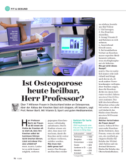 Ist Osteoporose heilbar?