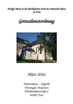 Gottesdienstordnung - T
