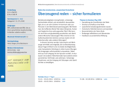 Überzeugend reden – sicher formulieren
