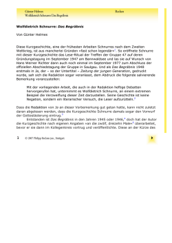 Wolfdietrich Schnurre: "Das Begr&auml;bnis"