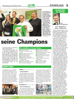 Kernöl und seine Champions