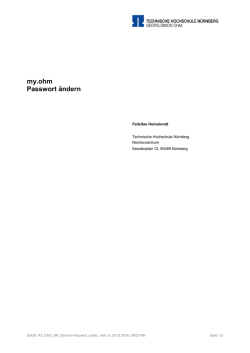 my.ohm Passwort ändern - Technische Hochschule Nürnberg