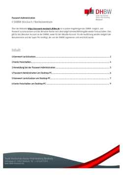 Inhalt - DHBW Mosbach - Duale Hochschule Baden