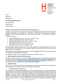 E-Mail-Adresse - Fakult&auml;t IV