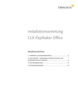Installationsanleitung CLX.PayMaker Office - CLX E