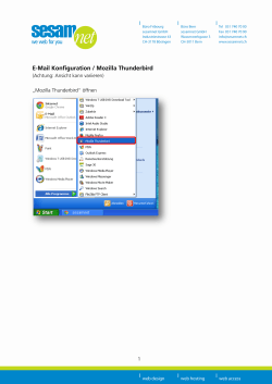 E-Mail Konfiguration / Mozilla Thunderbird