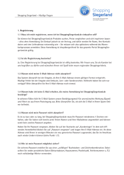 H&auml;ufige gestellte Fragen - Shopping