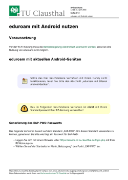 eduroam mit Android nutzen - RZ-Dokumentationen