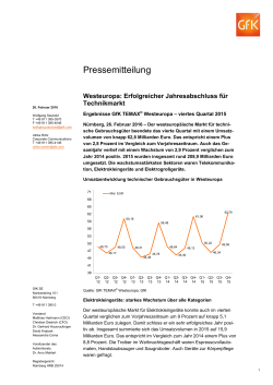 Pressemitteilung - GfK TEMAX reports