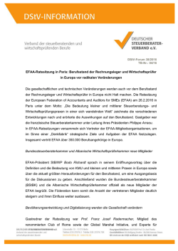 Einen zusammenfassenden Bericht &uuml;ber die EFAA