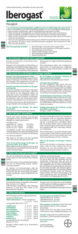 Iberogast Beipackzettel