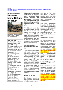 Internate OSO Capital Hessens beste Schule