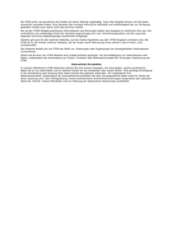 Die VTGN pr&uuml;ft und aktualisiert die Inhalte auf dieser Website
