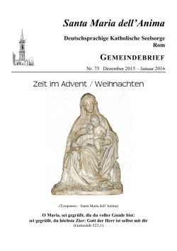Gemeindebrief in PDF! - Päpstliches Institut S. Maria dell`Anima