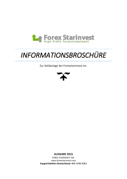 Infobroschüre - Forex Starinvest Inc.