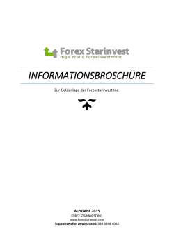 Infobrosch&uuml;re - Forex Starinvest Inc.
