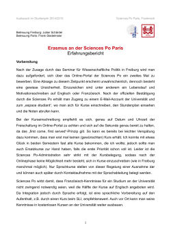 Erasmus an der Sciences Po Paris Erfahrungsbericht