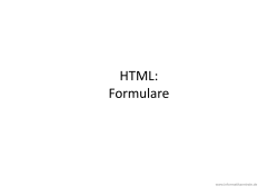 HTML: Formulare - informatikZentrale