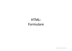 HTML: Formulare - informatikZentrale