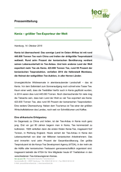 gr&ouml;&szlig;ter Tee-Exporteur der Welt