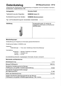 Daten katalog DHI Bauartnummer: 6712