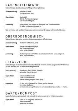 Infoblatt - Erden/Substrate