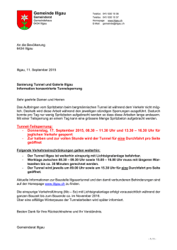 Informationen zum Verkehrsregime vom 11.09.2015