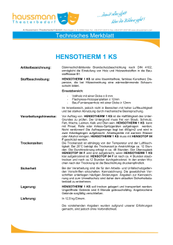 hensotherm 1 ks - bei A. Haussmann Theaterbedarf