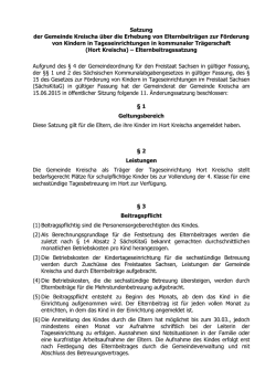 Elternbeitragssatzung