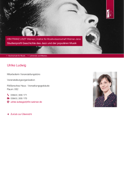Ulrike Ludwig - Hochschule für Musik FRANZ LISZT Weimar