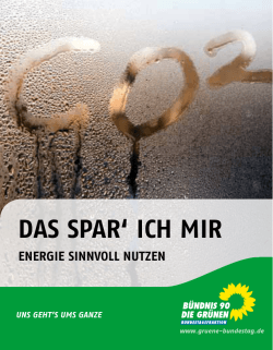 DAS SPAR` ICH MIR - Bündnis 90/Die Grünen Bundestagsfraktion