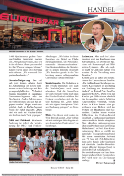 REGAL 9/2015 seite 44 1.400 Quadratmeter großen Euro   spar